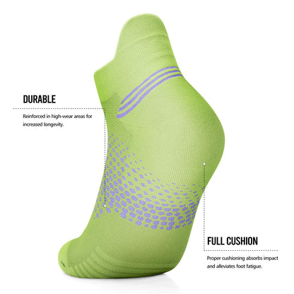 PAPLUS Ankle Compression Socks for Women, 6 Pairs Cushioned Running Socks