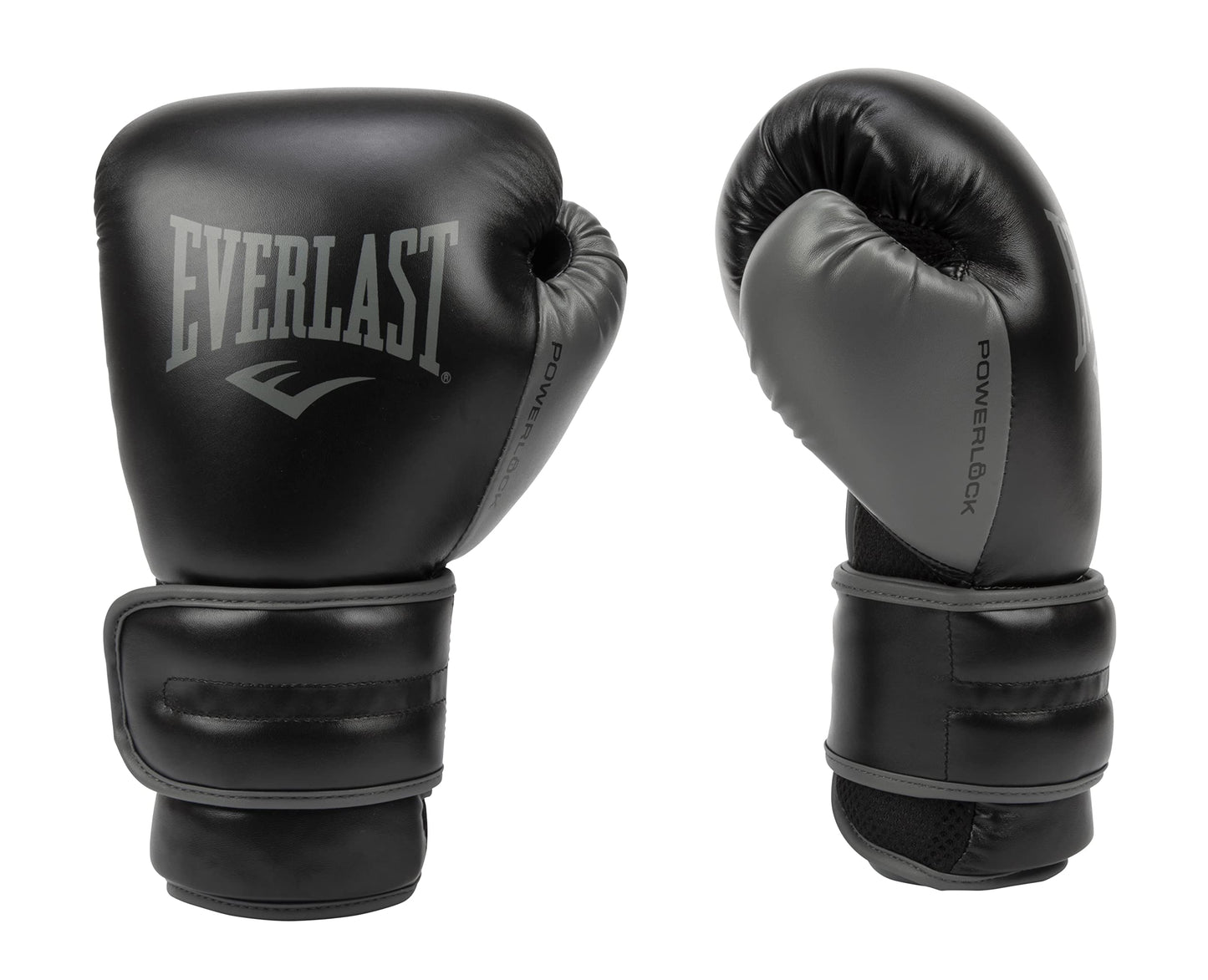 Everlast Powerlock 2 Hook Loop Boxing Gloves | Heavy Bag | Black | 16oz