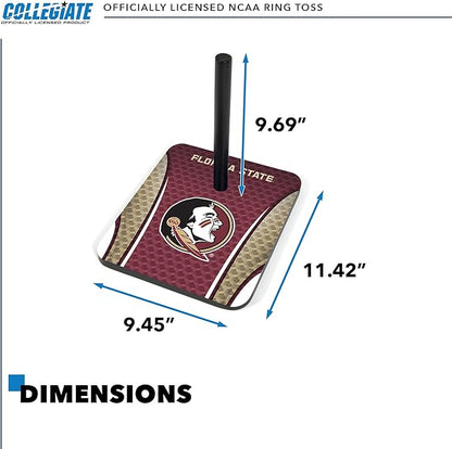 Solid Wood College Quoits Set with Direct Print HD Team Graphics – Tailgate Ring Toss Game – Great Gift for Any NCAA Fan! Ring Toss Family Outdoor Games for The Beach