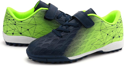 brooman Kids Indoor Soccer Shoes Boys Girls Soccer Cleats Athletic Turf Shoes