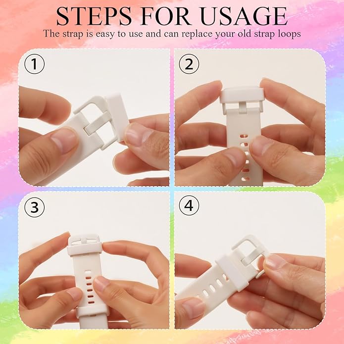 15-Pack Silicone Fastener Rings Holder, Secure Loop Clip for Watch Strap Compatible with Magic Band+ MagicBand 2.0 and All Magic Bands, Multi-Color Anti-Slip Security Accessories for Magic Band Protectors