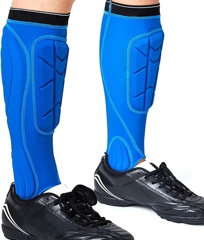 Soccer Shin Guards, Soccer Protective Gear with Calf and Ankle Pads, Shin Guard Pads for Youth and Adult