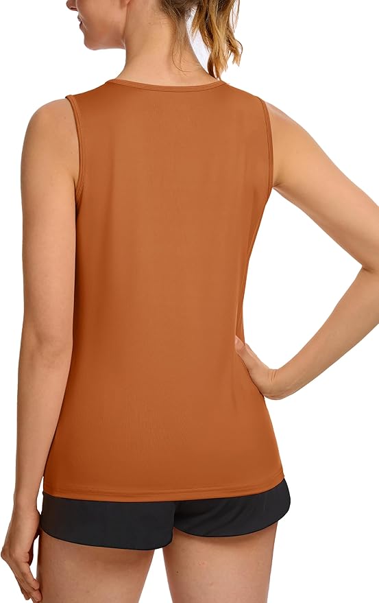 TACVASEN Women's UPF 80+ Workout Tank Top Sleeveless Quick Dry Sun Protection Hiking Athletic Gym Yoga Running Shirts