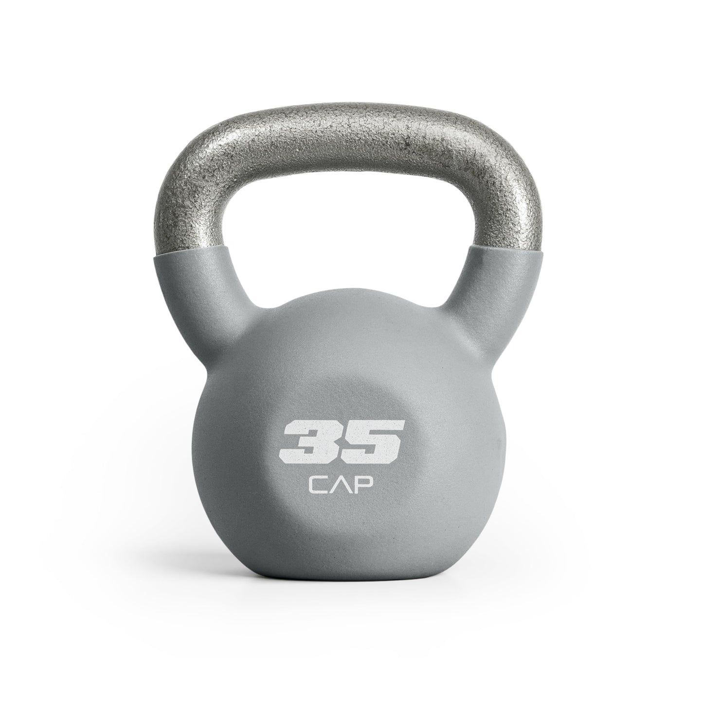 CAP Barbell 35 LB Neoprene Coated Cast Iron Kettlebell - Gray