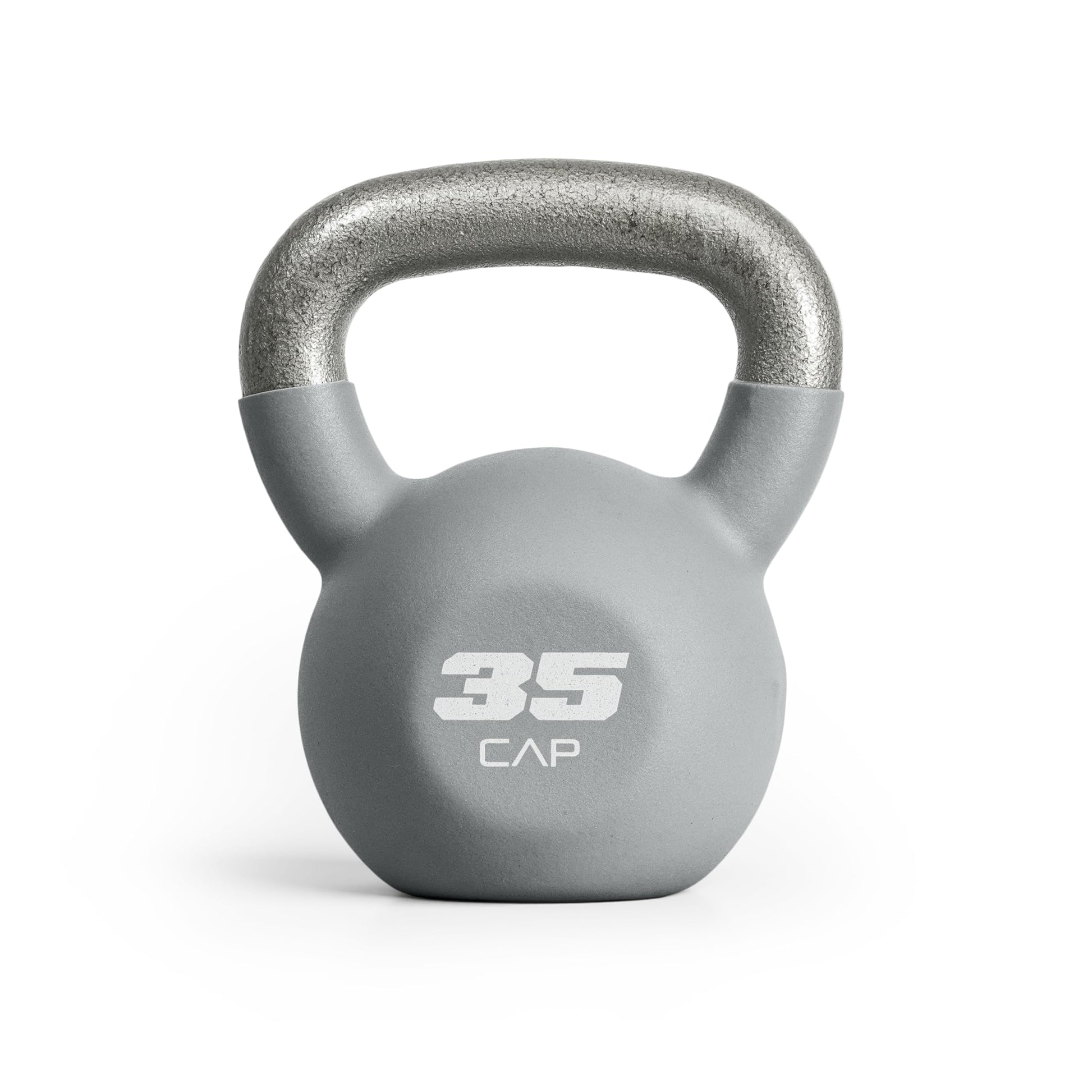 CAP Barbell 35 LB Neoprene Coated Cast Iron Kettlebell - Gray