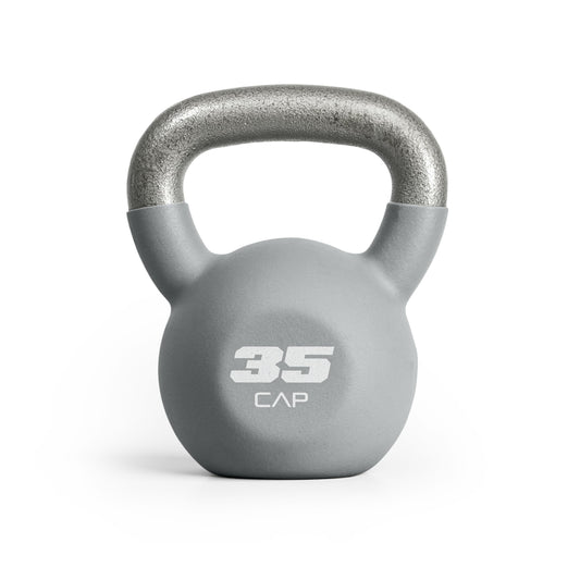 CAP Barbell 35 LB Neoprene Coated Cast Iron Kettlebell - Gray