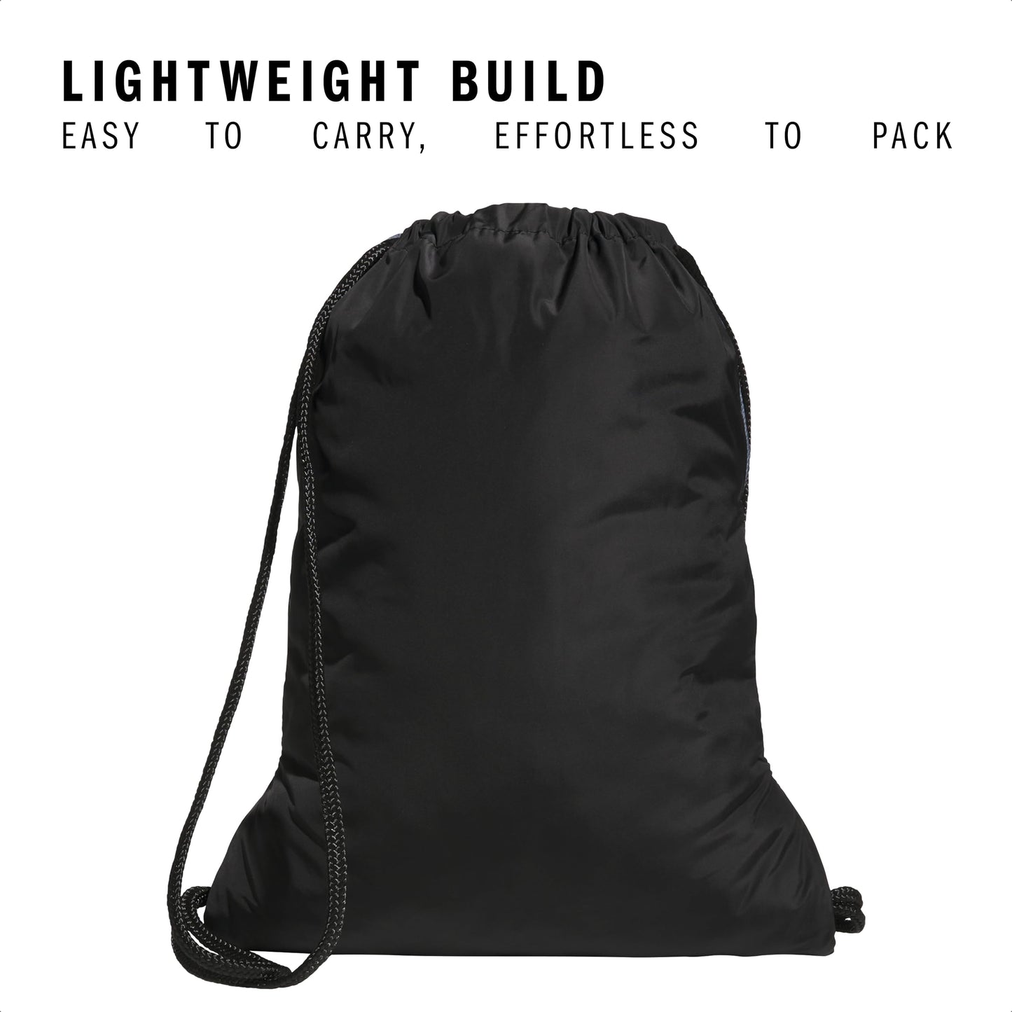 adidas Alliance Sackpack – Drawstring Backpack for Sports, Small Gym Bag, Twill Onix Grey/Black/3