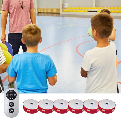 6Pcs/Pk Agile Reaction Training Lamp Set, Reaction Training Light Speed Agile Reaction Light Equipment Quick Response Training Lights Sports Reaction Lights Enhancing Speed and Agility Tools