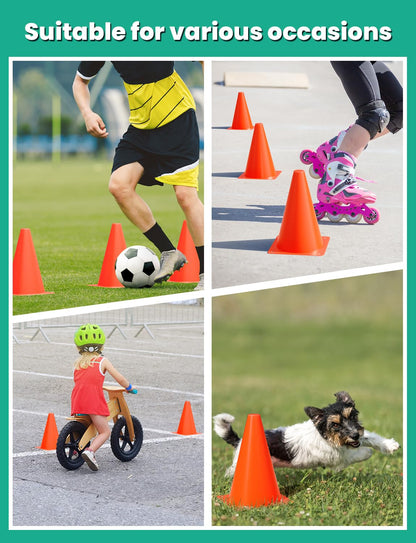 GHB Soccer Cones 7" 9" of 12 24 Pack Disc Soccer Sport Cones