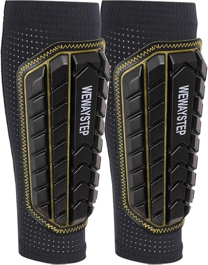 Shin Guards Soccer Kids Youth, Adult Shin Guards with Honeycomb Padding，Breathable & Anti-Slip Calf Compression Sleeves