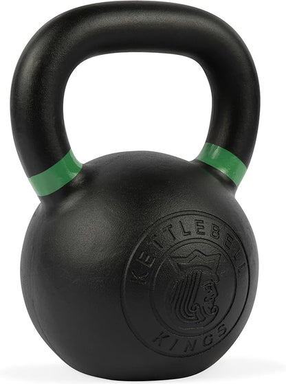 Kettlebell Kings Powder Coated Kettlebell Weights - 9-97 lb Strength Training Kettlebells for Men and Women - Hand Weights Workout Gym Equipment - Weights Set for Home Gym- New