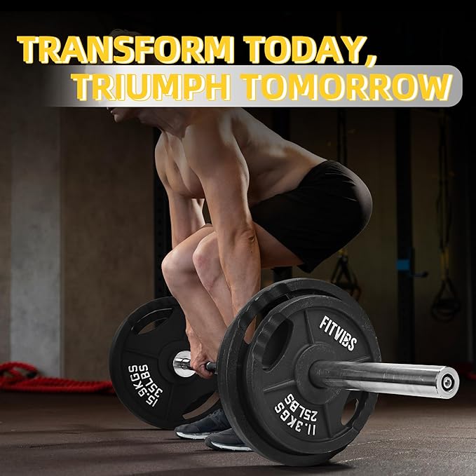 Olympic Cast Iron 2-Inch Weight Plate for Strength Training & Weightlifting, Multiple Weights Available