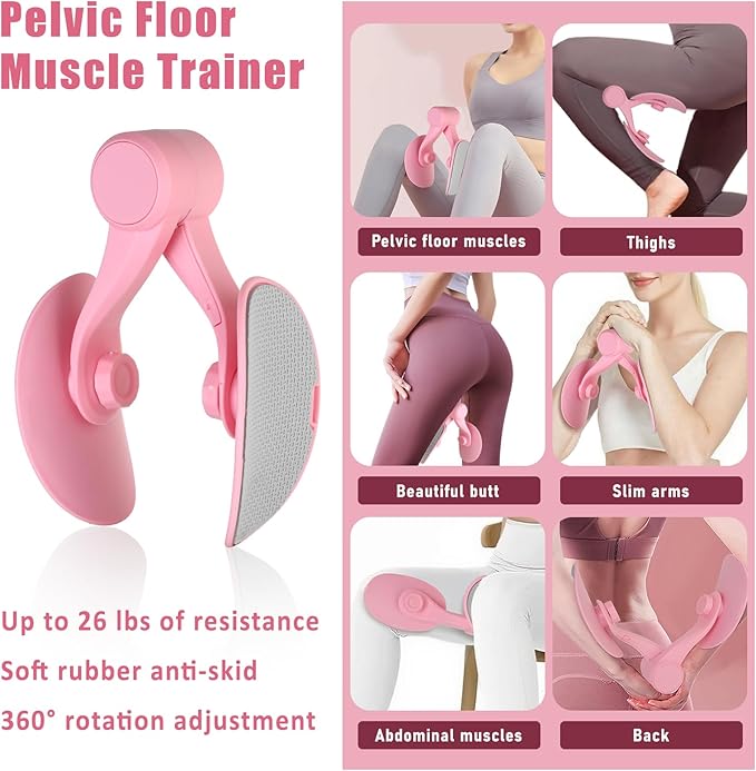 Pilates Kit for Home Workouts Women, Pilates Equipment with Pelvic Floor Exercise Devices, Figure 8 Resistance Band,Booty Bands, Large Yoga Ball for Pregnancy, Kegel Exercise, Physical Therapy