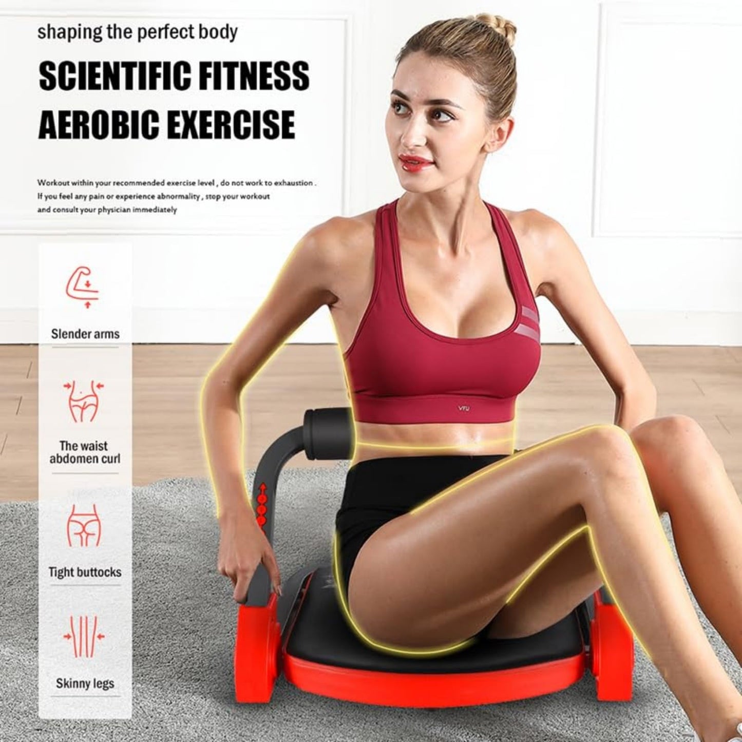 Ab Machine Ab Workout Equipment Sit Up Machine & Exercise Equipment Ab Crunch Machine for Stomach