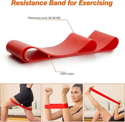 5 in 1 Foam Roller Set - Trigger Point Foam Back Roller, Muscle Roller Stick, Massage Ball, Stretching Band for Deep Muscle Massage Pilates Yoga,Fitness Exercise for Whole Body Release (Orange)