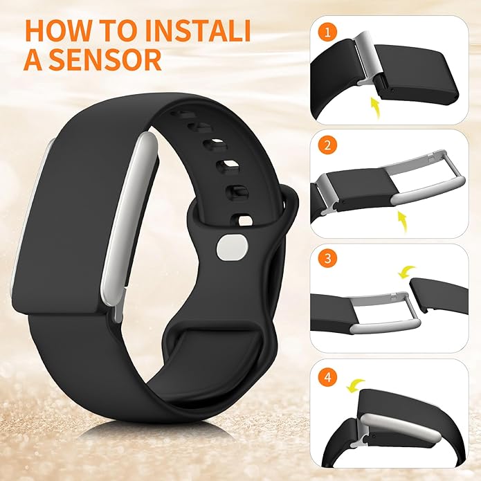 Band Compatible with WHOOP 5.0/MG SportFlex - ECG Strap, Soft Adjustable Silicone Waterproof Breathable Replacement Wristbands for Whoop 5.0 Sleep, Accessory for Health & Fitness Wearable