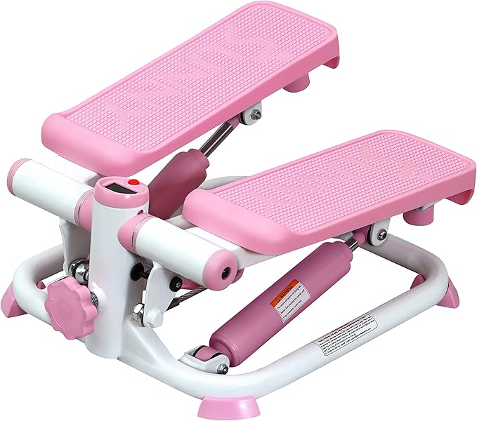 Sunny Health & Fitness Mini Steppers for Exercise at Home, Stair Step Workout Machine, Full Body Cardio Equipment, with Optional Free SunnyFit App Connection and Resistance Band
