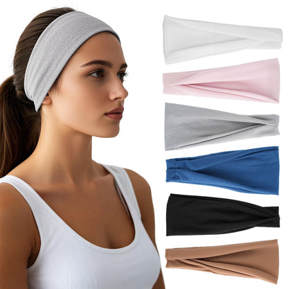 HSEM Headbands for Women, Wide Thick Workout Non Slip Hair Bands for Sports