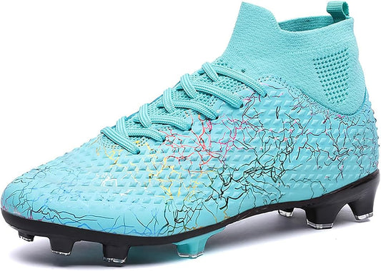 Men's Soccer Shoes High-Top Soccer Cleats Outdoor Breathable Athletic Professional Spikes Youth