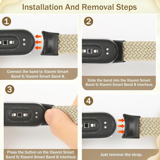 Braided Bands Compatible with Xiaomi Smart Band 10 9 8 Straps for Women Men