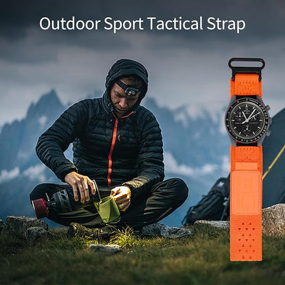 TStrap Nylon Sport Watch Band - Black Quick Release Watch Straps for Men Women - Athletic Military Smart Watch Bracelet Replacement - Correa para Reloj Hombre - 18mm 20mm 22mm