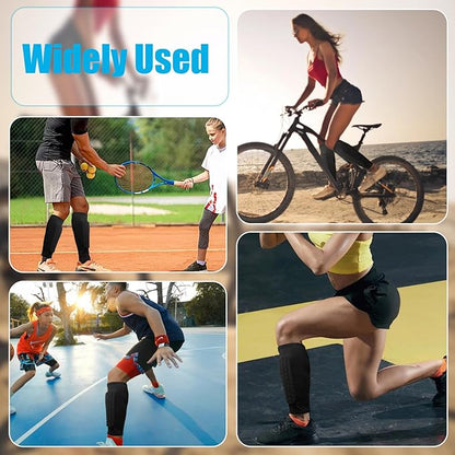 Soccer Shin Guards Shin Pads for Kids Youth Adult, Calf Compression Sleeve with Honeycomb Pads, Support for Shin Splint Baseball Boxing Kickboxing MTB