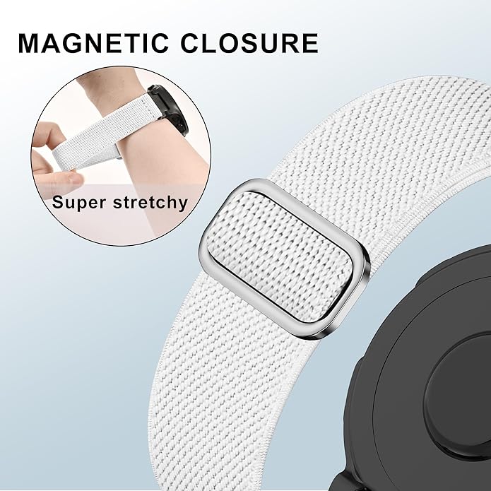 Elastic Nylon Watchband Compatible with Garmin Forerunner 235/220/230/620/630/735XT,Soft Adjustable Sport Stretchy Replacement Strap for Forerunner 235 Lite/Approach S20/S6/S5 Accessory