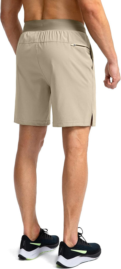 Men's Running Shorts with Zipper Pockets 9 Inch/ 7 Inch / 5 Inch Lightweight Quick Dry Gym Workout Athletic Shorts for Men