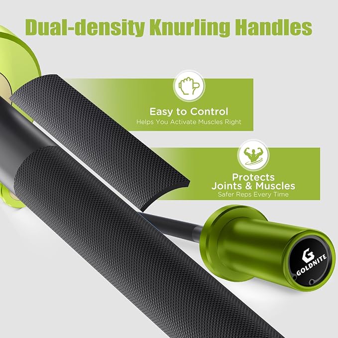 5.5LB Mini Barbell Bar 4Ft for Beginners Women & Kids-100LB Capacity Lightweight Weightlifting Bar- Multi-Color for 2-Inch Weight Plates Total Body Workout Strength Training Home Gym