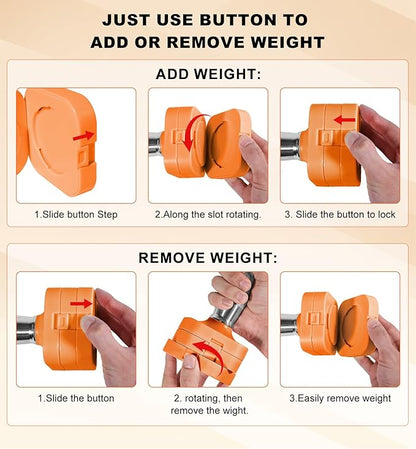 15LB 20LB 40LB 50LB Adjustable Dumbbell Set Free Weights Dumbbells Set for Women Men Hand Weights Sets Adjust Dumbbell Weight Sets for Home Gym Exercise Workout Strength Training Equipments