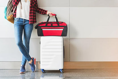 40 Liter, 22 Inch Reflective Duffle Bag with Shoulder Strap for Men, Women, Travel