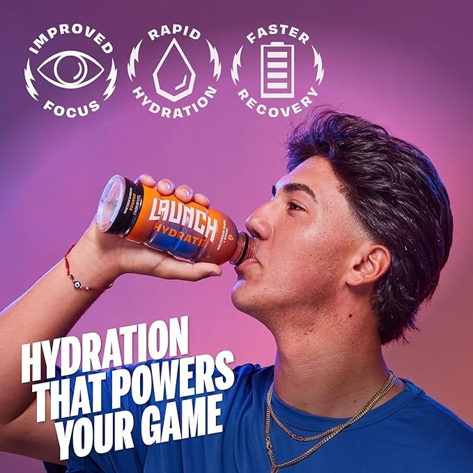 Sports Drink 12-Pack – Orange Flavor – Real Cane Sugar, 3x Electrolytes, Cognizin for Focus, Natural Juice, No Artificial Dyes – Trusted by Perfect Game