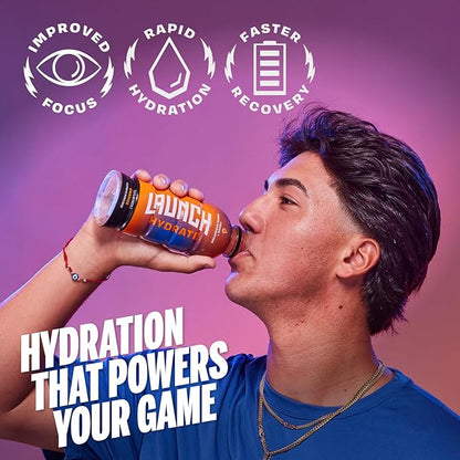 Sports Drink 12-Pack – Orange Flavor – Real Cane Sugar, 3x Electrolytes, Cognizin for Focus, Natural Juice, No Artificial Dyes – Trusted by Perfect Game