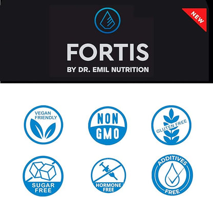 DR. EMIL NUTRITION Fortis Post-Workout Recovery Capsule for Men with L-Glutamine and Sustamine to Support Muscle Recovery & Immune Health, 30 Servings