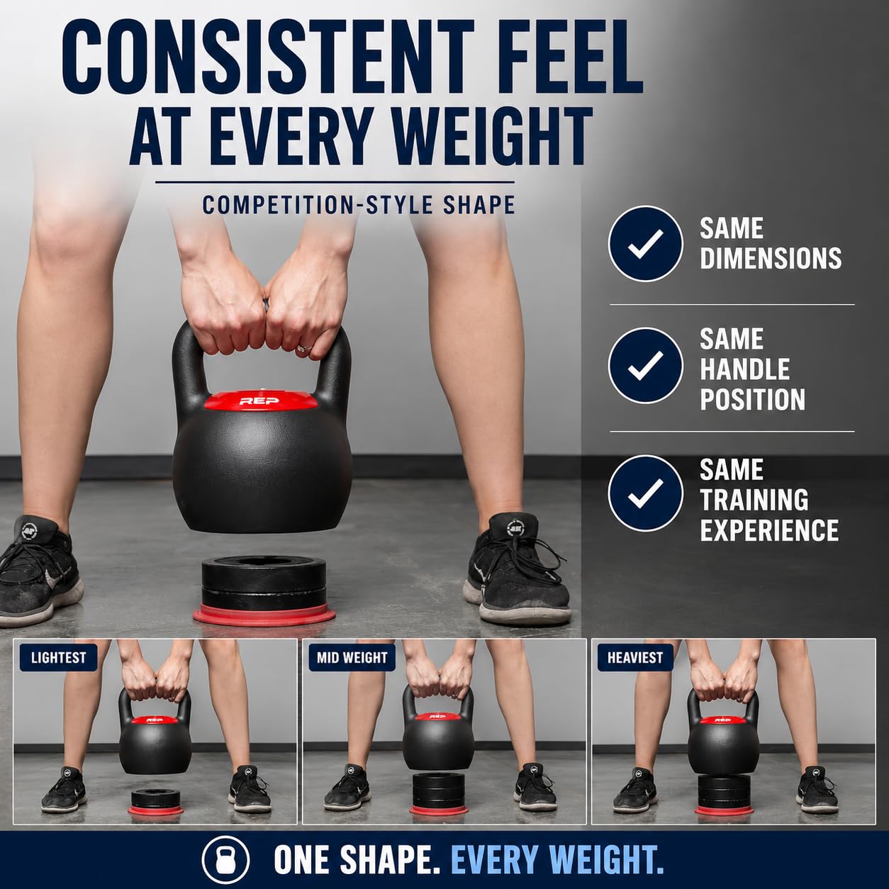 Rep Fitness Adjustable Kettlebell | 40 lb | Weight Set for Home Gym | Strength Training Equipment
