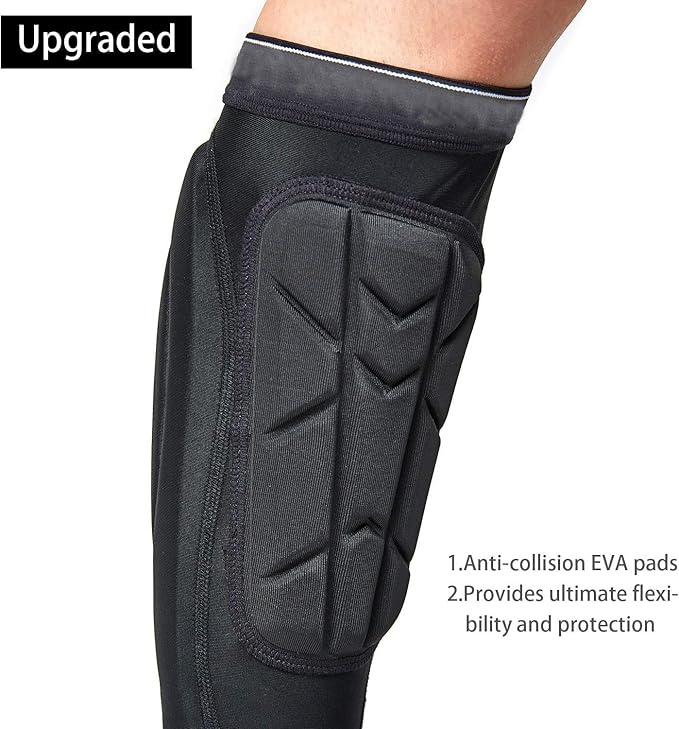 Soccer Shin Guards, Soccer Protective Gear with Calf and Ankle Pads, Shin Guard Pads for Youth and Adult