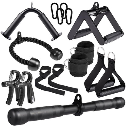 10-in-1 Cable Machine Attachments Set, LAT Pulldown Attachments Cable Accessories for Home Gym