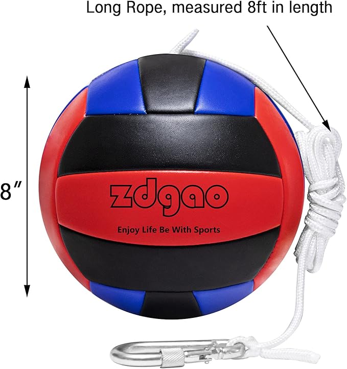 Soft Tether Ball- Replacement Tether Ball Come with Rope and Pump Set | Outdoors Game for Family Fun Play