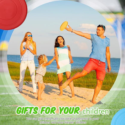 6 Pcs Kids Flying Disc 7 Inch Silicone Flying Disks Set for Kindergarten Outdoor Backyard Beach Lawn Park