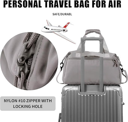 Weekender Duffel Bag with Shoe Compartment And Wet Pocket-Luggage Everyday Overnight Bag for Men and Women Travel-Carry On Gym Bag