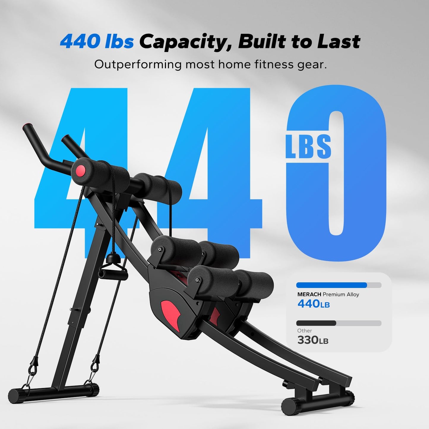 MERACH Ab Machine, Adjustable Ab Trainer Machine, AB Workout Equipment