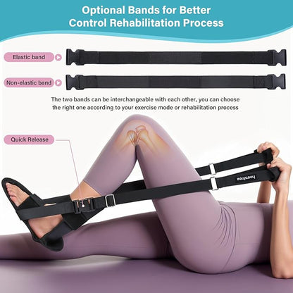 Knee Replacement Recovery Aids,Knee Surgery Recovery Equipment with Padded Handle and Foot Sleeve,Heel Slides Physical Therapy Equipment Speed Hip Recovery,Increase Range of Motion and Relieve Pain