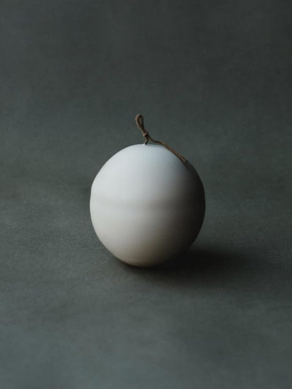LAWA Imperfect Sphere Candle - Beautiful Handmade Pillar Scented Soy Wax Elegant Aesthetic Candle Housewarming Gift Home Room Shelf Decor Idea (Light Beige, Large)