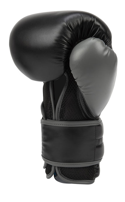 Everlast Powerlock 2 Hook Loop Boxing Gloves | Heavy Bag | Black | 16oz