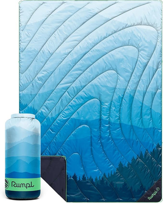 Rumpl Original Puffy Blanket - Warm, Water-Resistant Camping Blanket with 100% Recycled Synthetic