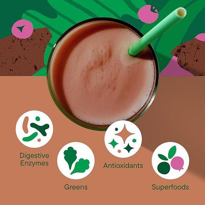 Nutranelle - Plant Based Protein Powder - 25 g Vegan Protein Powder with 30 Servings - Blended Rice & Pea with Superfoods & Amino Acids - Zero Sugar - Chocolate