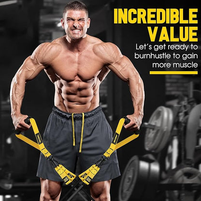 Heavy Resistance Bands for Working Out, 300lbs/360lb/420lb Exercise Bands Workout Bands with Handles, Door Anchor, Ankle Straps, Home Gym Workout Equipment for Men Fitness Strength Training Stretching