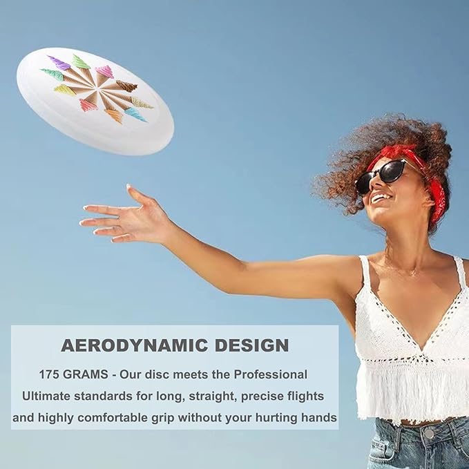 Blue Outdoor Flying Disc Bald Eagle Ultimate Disc 175g for Boys Girls Men Women Birthday Christmas