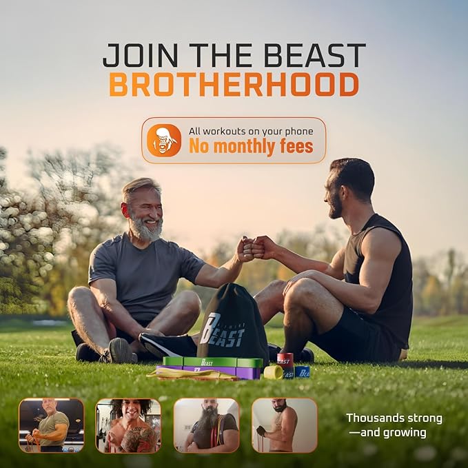 Basement Beast Resistance Bands for Working Out – Long Exercise Bands Resistance for Home Workouts, Physical Therapy & Strength Training