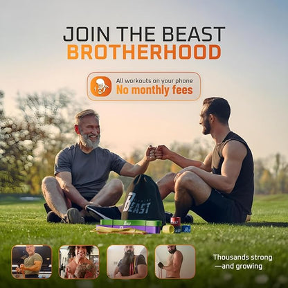 Basement Beast Resistance Bands for Working Out – Long Exercise Bands Resistance for Home Workouts, Physical Therapy & Strength Training